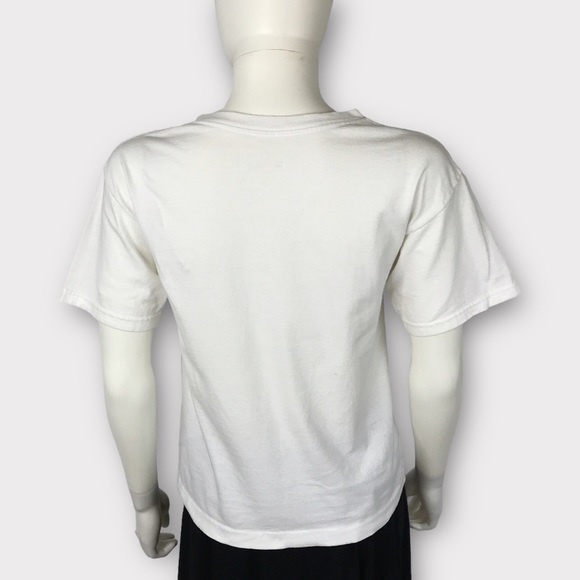 Michael Jackson Vintage Concert Cropped Tee Shirt Black & White Rare - Picture 4 of 5